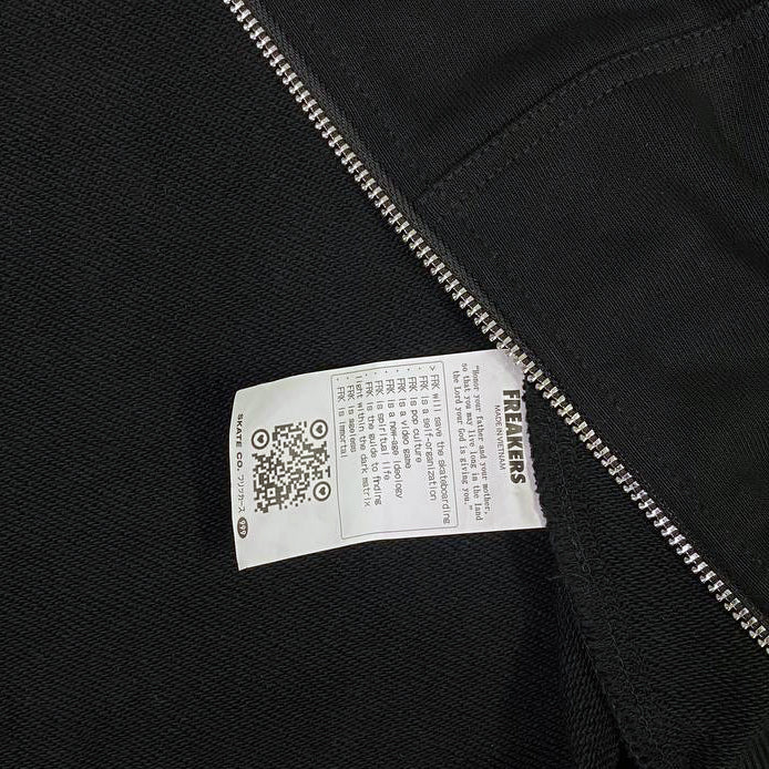 spider web zip-up hoodie